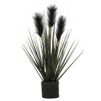 DEKOGRAS  - Schwarz, Natur, Kunststoff/Metall (40cm) - Ambia Home