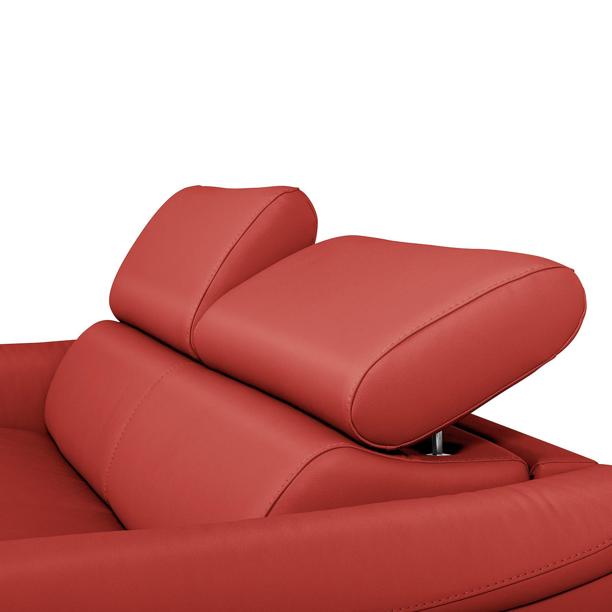 SCHLAFSOFA PAFOS Rot Echtleder Lederlook  - Rot/Schwarz, Design, Leder/Textil (203/77-98/103cm) - MID.YOU