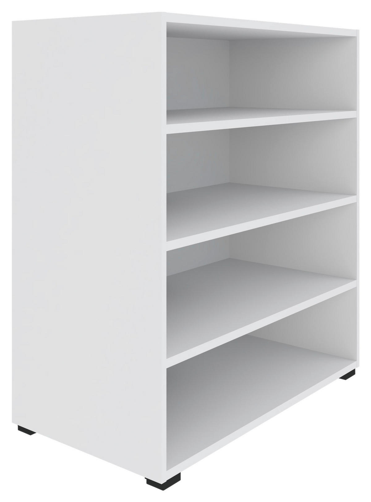ETAJERĂ  91/90/40 cm alb  - alb/negru, Konventionell, plastic/material pe bază de lemn (91/90/40cm) - Hom`in