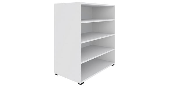 REGAL 91/90/40 cm Weiß - Schwarz/Weiß, KONVENTIONELL, Holzwerkstoff/Kunststoff (91/90/40cm) - Hom`in