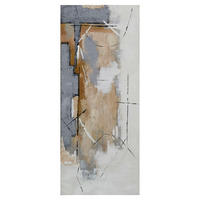 ÖLGEMÄLDE Abstraktes 55/150 cm  - Beige/Schwarz, Design, Holz/Textil (55/150cm) - Monee