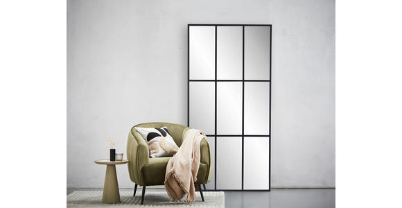 WANDSPIEGEL 100/200/3 cm    in rechteckig  - Schwarz, Trend, Glas/Holzwerkstoff (100/200/3cm) - Landscape