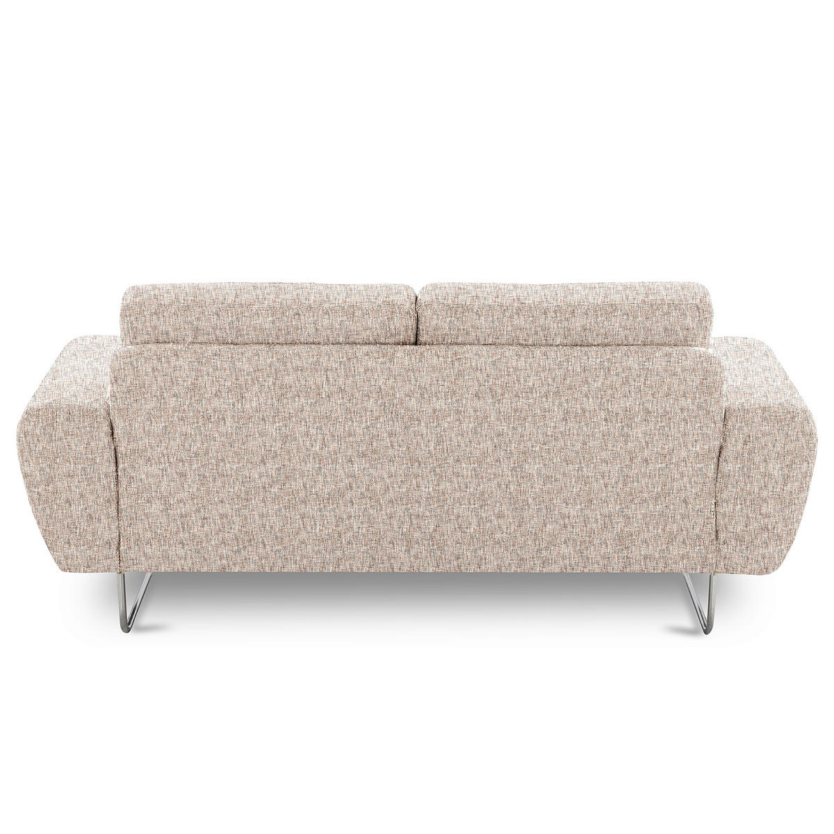2-SITZER-SOFA SPRING in Webstoff Blau, Gelb, Rot, Weiß Modern  - Chromfarben/Blau, Design, Textil/Metall (157/85/92cm) - Livetastic