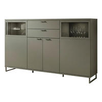 SIDEBOARD  195/123,2/39,6 cm 2 Schublade(n)  - Olivgrün, Design, Glas/Holzwerkstoff (195/123,2/39,6cm) - Invivus