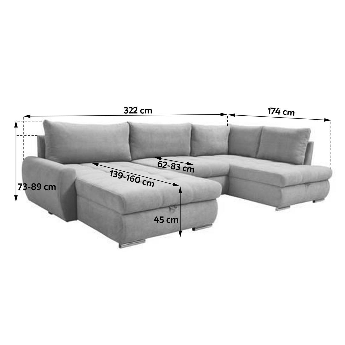 ECKSOFA in Velours Hellgrau  - Chromfarben/Hellgrau, Design, Kunststoff/Textil (174cm) - Livetastic