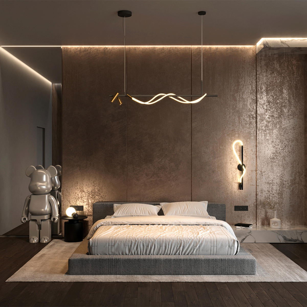 PENDELLEUCHTE  18/150/140 cm   - Goldfarben/Schwarz, Basics, Kunststoff/Metall (18/150/140cm) - MAYTONI