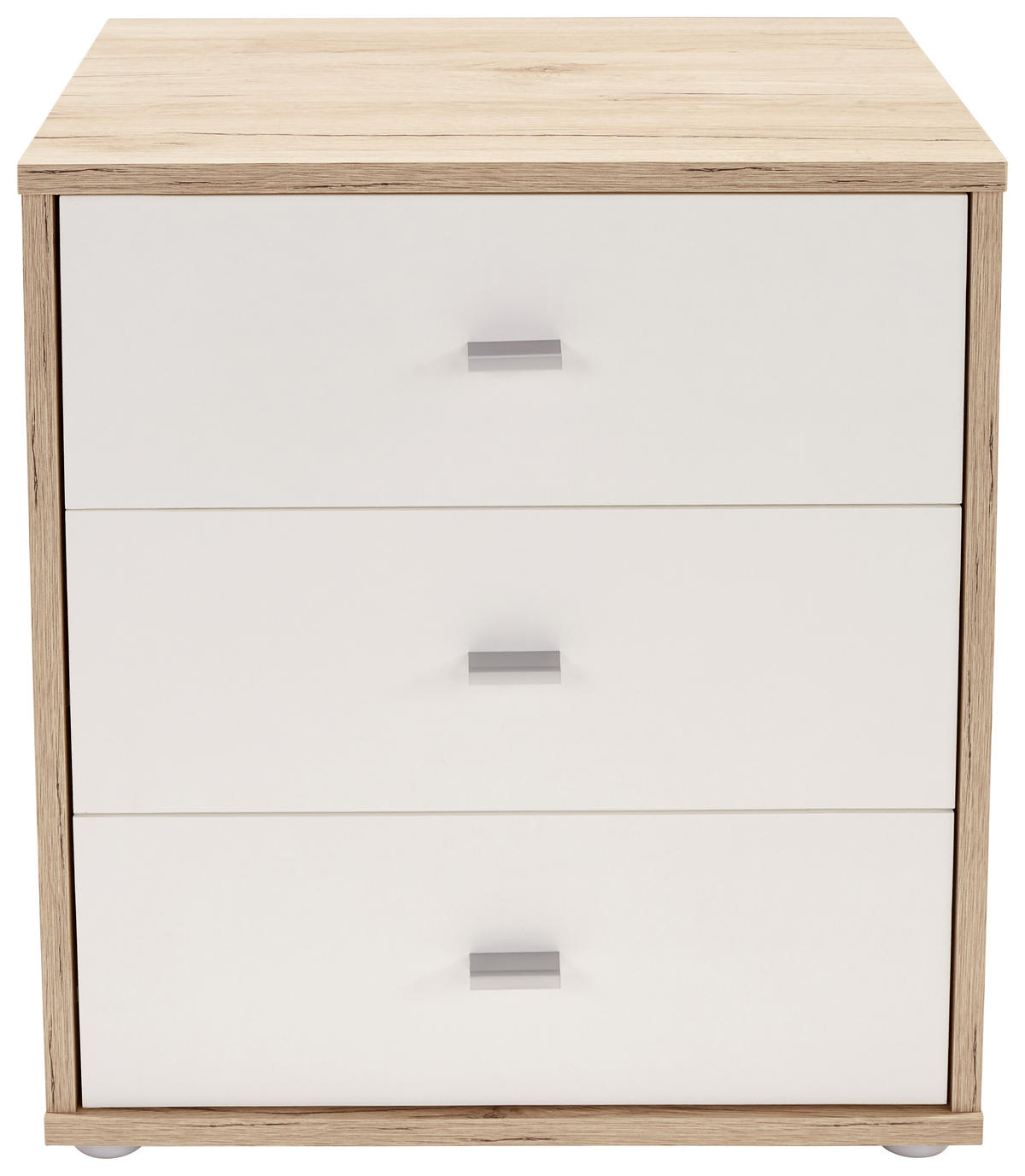NACHTSCHRANK 50/54,8/34,6 cm  - Chromfarben/Eichefarben, KONVENTIONELL, Holzwerkstoff/Kunststoff (50/54,8/34,6cm)