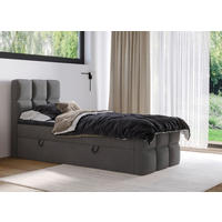 BOXBETT 90/200 cm  in Dunkelgrau  - Dunkelgrau/Schwarz, Design, Holzwerkstoff/Kunststoff (90/200cm) - Xora