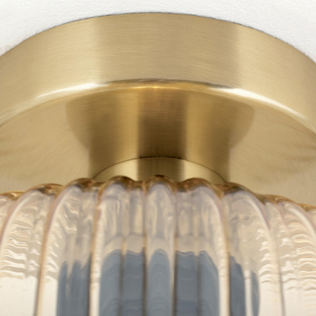 DECKENLEUCHTE Carneval 20/24 cm   - Bernsteinfarben/Bronzefarben, LIFESTYLE, Glas/Metall (20/24cm)