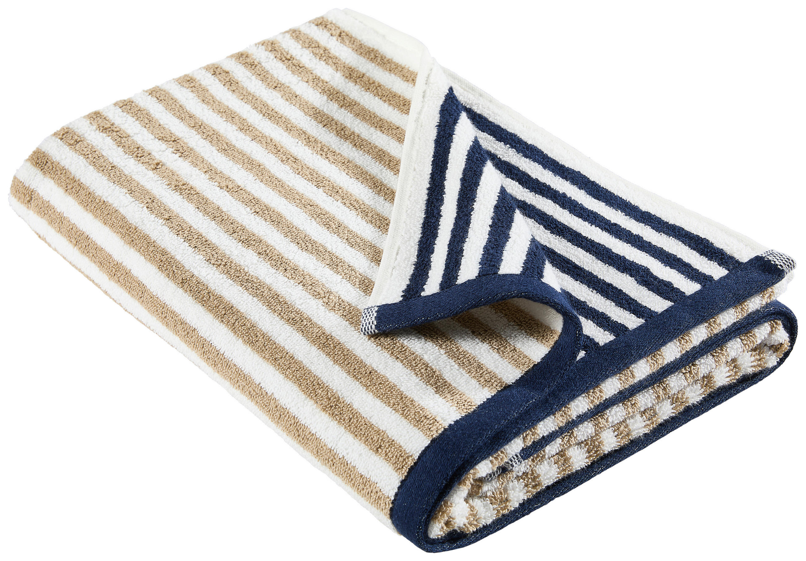 DUSCHTUCH 70/140 cm  - Blau/Beige, Textil (70/140cm) - Esposa