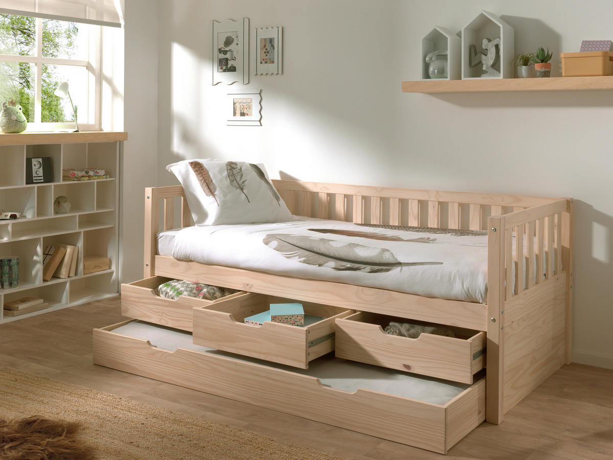 AUSZIEHBETT 90/200 cm  in Kieferfarben  - Kieferfarben, MODERN, Holz/Holzwerkstoff (90/200cm) - MID.YOU