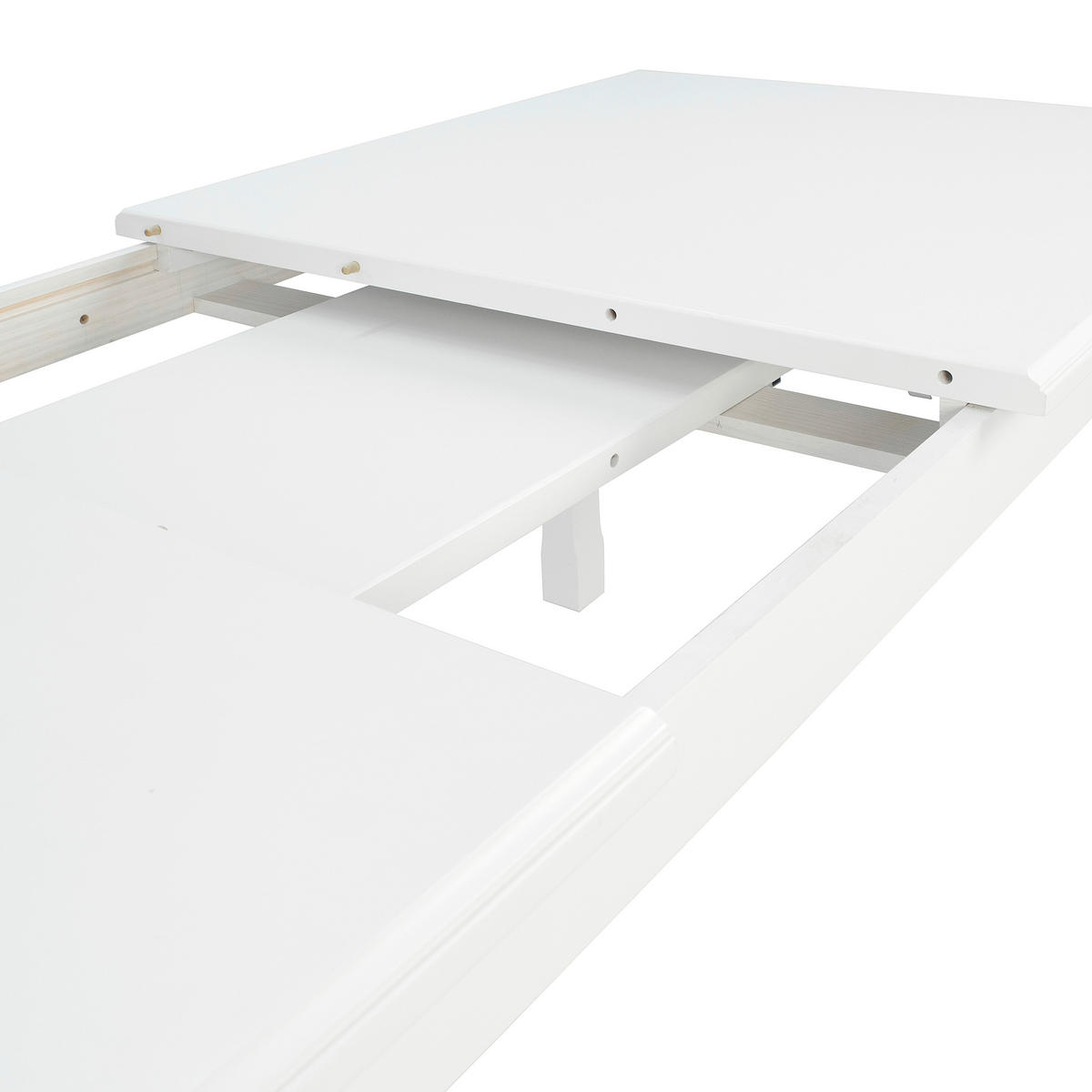 ESSTISCH Weiß rechteckig  ausziehbar  - Weiß, ROMANTIK / LANDHAUS, Holz/Holzwerkstoff (160/90/75cm) - Livetastic