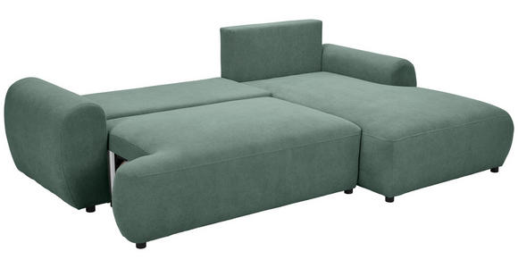 ECKSOFA Grün Webstoff  - Schwarz/Grün, MODERN, Kunststoff/Textil (265/175cm) - Carryhome