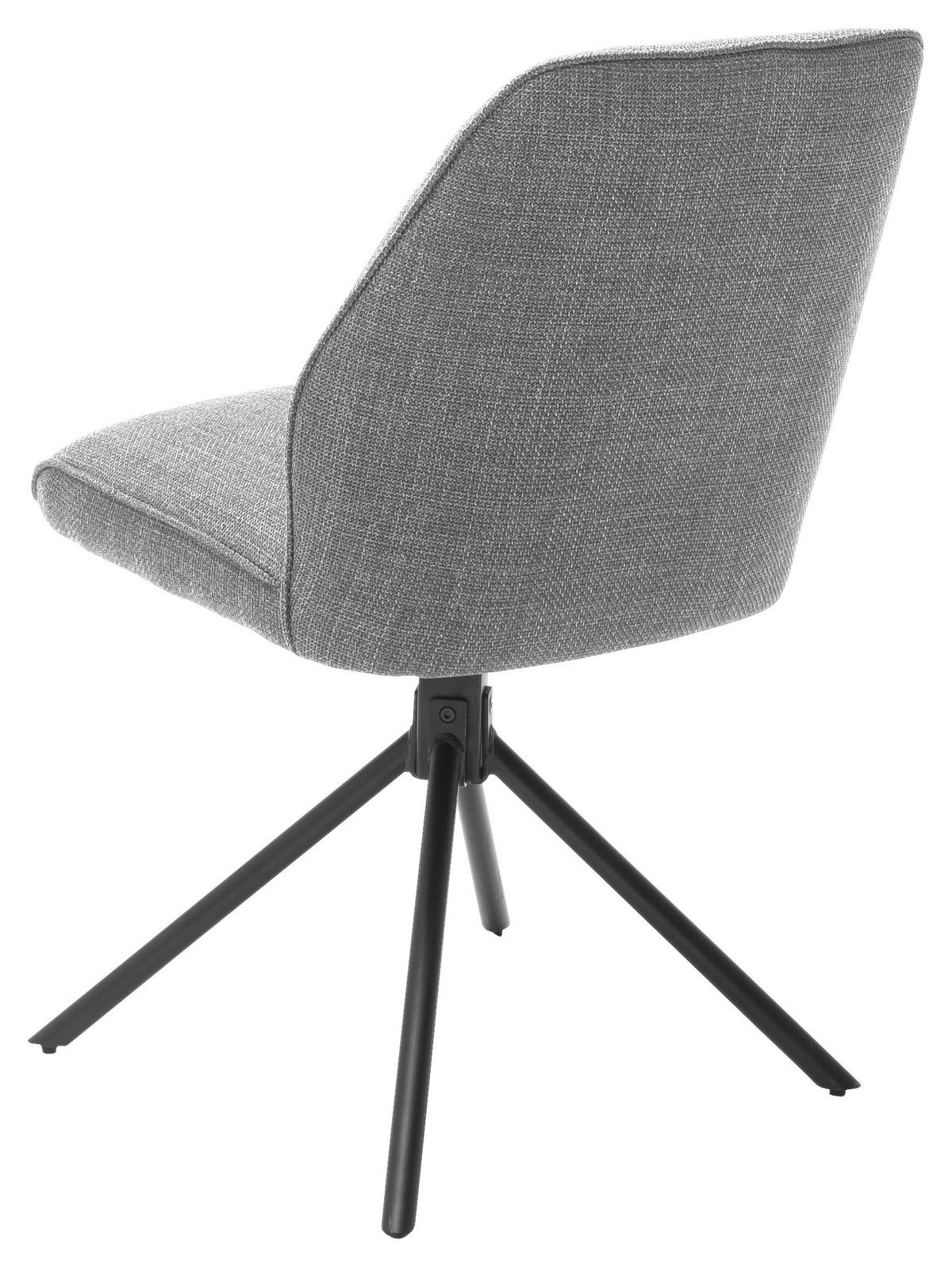 STUHL Webstoff Grau  - Schwarz/Grau, Design, Textil/Metall (49/87/61cm) - Carryhome