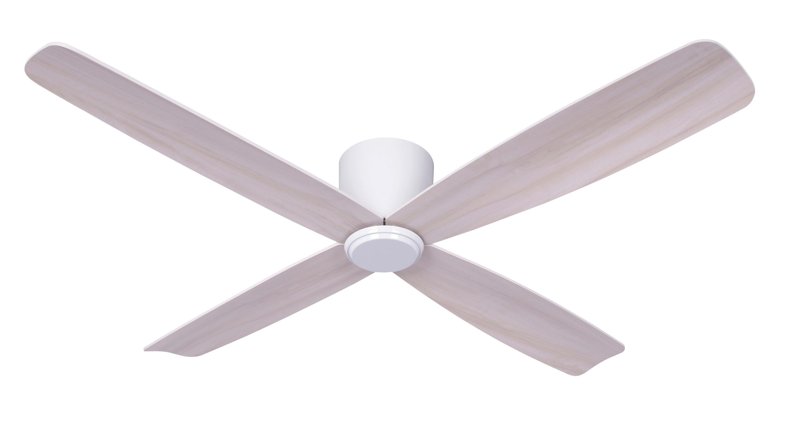 DECKENVENTILATOR  132/20 cm    - Weiss/Sonoma Eiche, Design, Holzwerkstoff/Kunststoff (132/20cm) - P & B