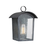 AUSSENWANDLEUCHTE - Schwarz, Konventionell, Glas/Kunststoff (19.6 /29.7/18cm) - Elstead Lighting