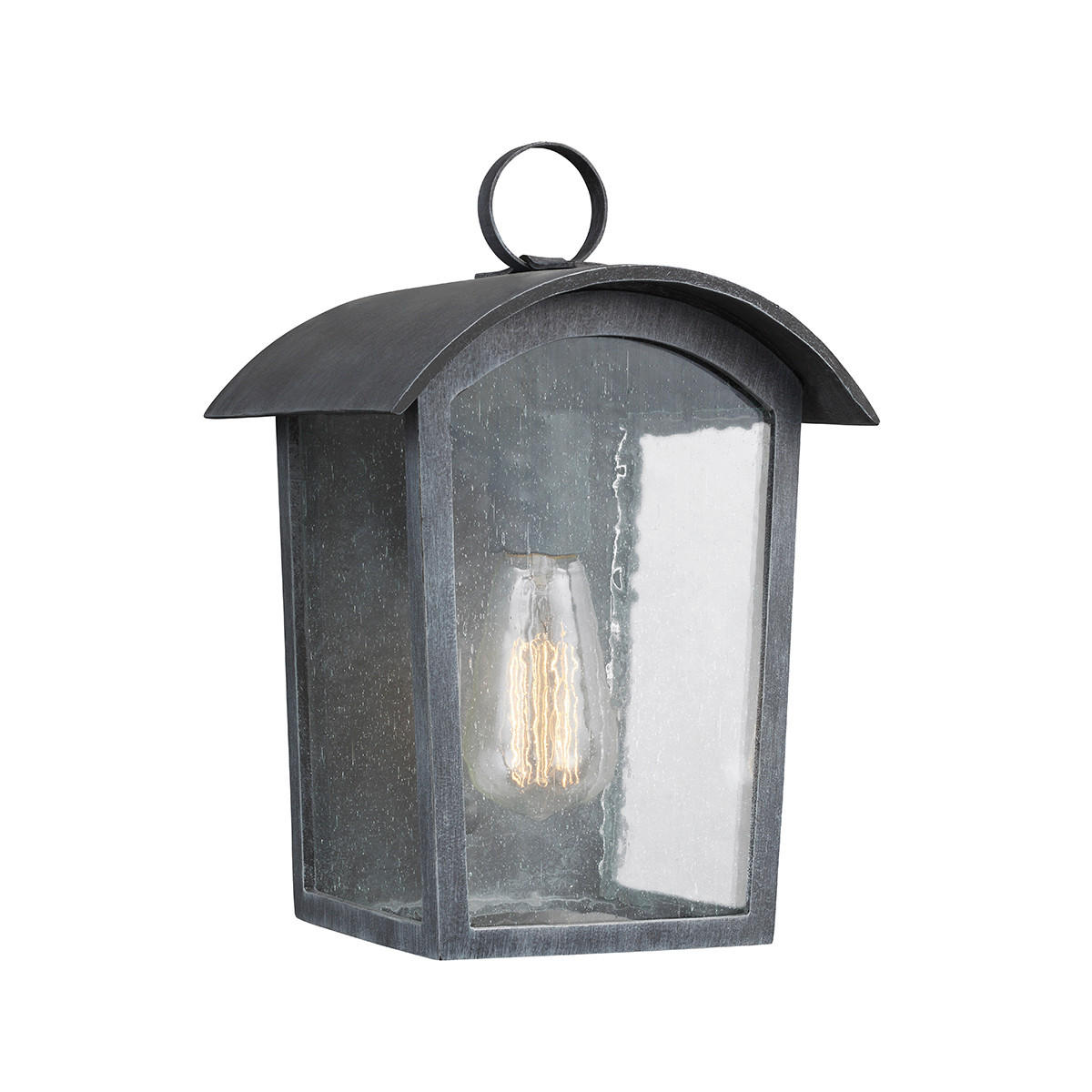 AUSSENWANDLEUCHTE - Schwarz, Konventionell, Glas/Kunststoff (19.6 /29.7/18cm) - Elstead Lighting