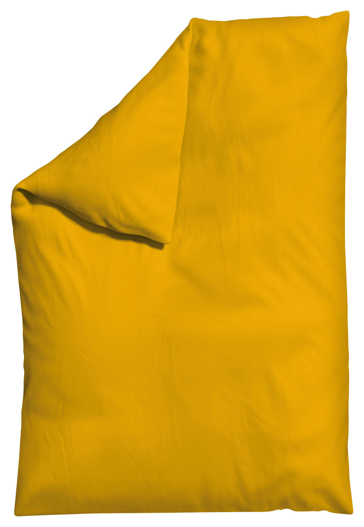 BETTDECKENBEZUG KNITTED JERSEY Jersey 135-140/200 cm  - Currygelb, Basics, Textil (135-140/200cm) - Schlafgut