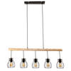 HÄNGELEUCHTE 100/13,6/140 cm    - Schwarz/Naturfarben, Trend, Holz/Metall (100/13,6/140cm) - Marama