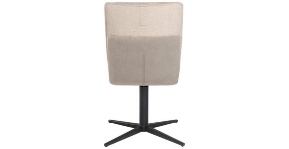 STUHL - Beige/Schwarz, Design, Textil/Metall (47/85/61cm) - Novel