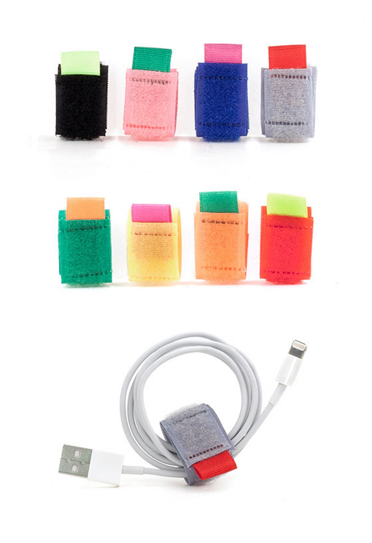 DRŽALO ZA KABEL - večbarvno, Basics, umetna masa (1,5/20/6,5cm) - Kikkerland