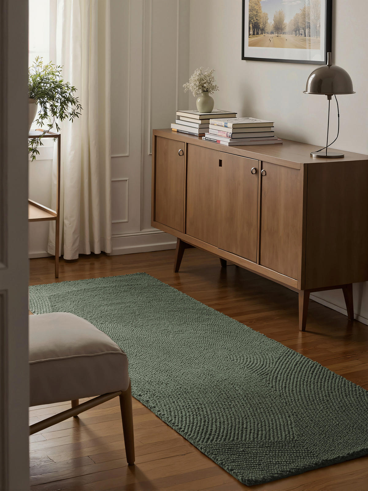 LÄUFER 80/200 cm Calmio  - Dunkelgrün, Basics, Textil (80/200cm) - Hanse Home