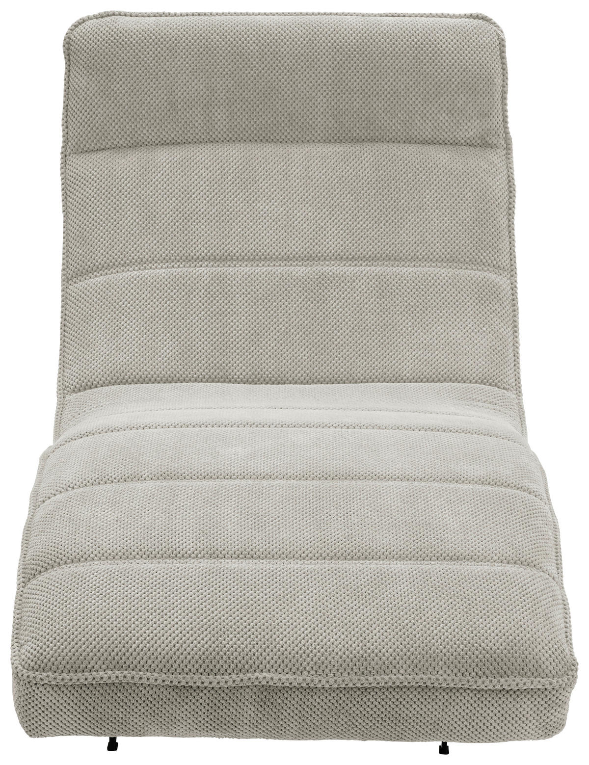 RELAXLIEGE in Webstoff Ecru  - Ecru/Schwarz, Design, Textil/Metall (78/83/168cm) - Welnova