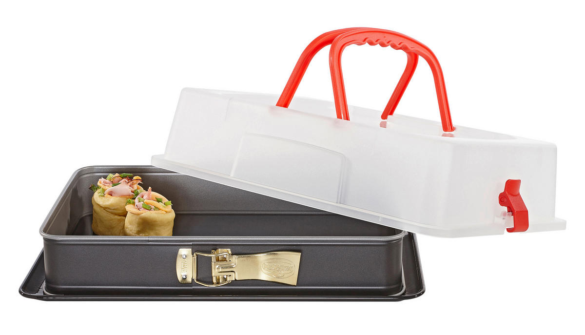 OTVÁRACIA FORMA  38/25 cm - priehľadné/čierna, Basics, kov (38/25cm) - Dr.Oetker