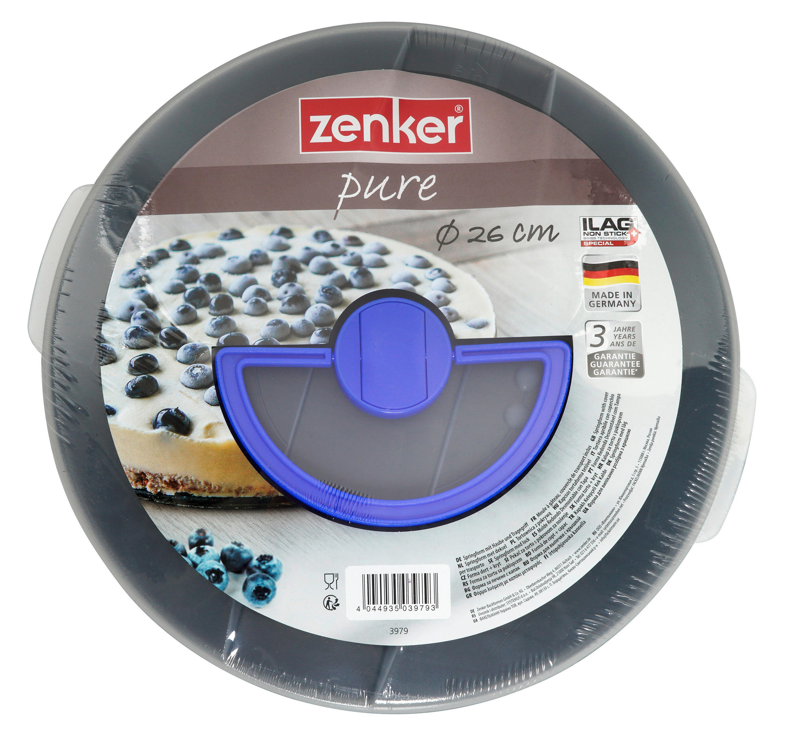 FORMA S ODNÍMATELNÝM DNEM  26 cm - černá, Basics, kov/plast (26cm) - Zenker