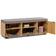 GARDEROBENBANK  in 135/42,2/42 cm  - Eichefarben/Schwarz, Natur, Holz/Holzwerkstoff (135/42,2/42cm) - Linea Natura