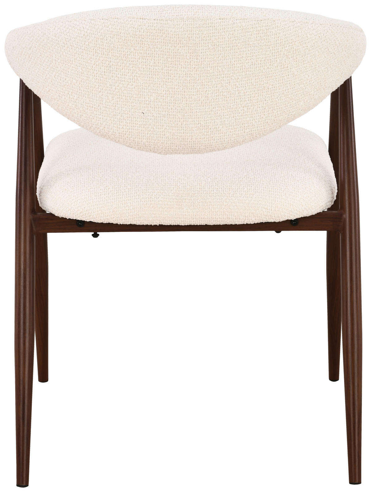 ARMLEHNSTUHL  Stoffauswahl Bouclé  Creme, Walnussfarben  - Walnussfarben/Creme, Design, Textil/Metall (58/78/60cm) - Lomoco