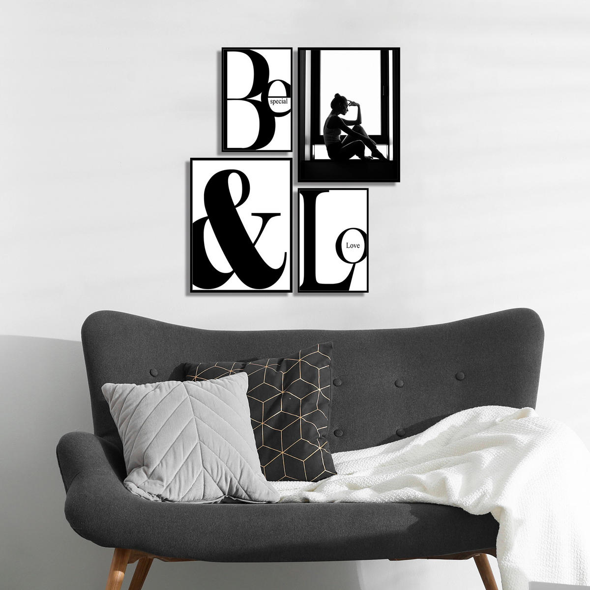 KUNSTDRUCK Städte, Text 67/65 cm  - Multicolor/Schwarz, Trend, Holzwerkstoff (67/65cm) - Monee