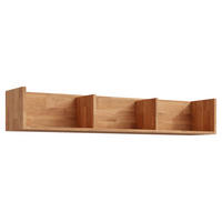 WANDREGAL Eiche massiv Eichefarben  - Eichefarben, Natur, Holz (130/22/25cm) - Linea Natura