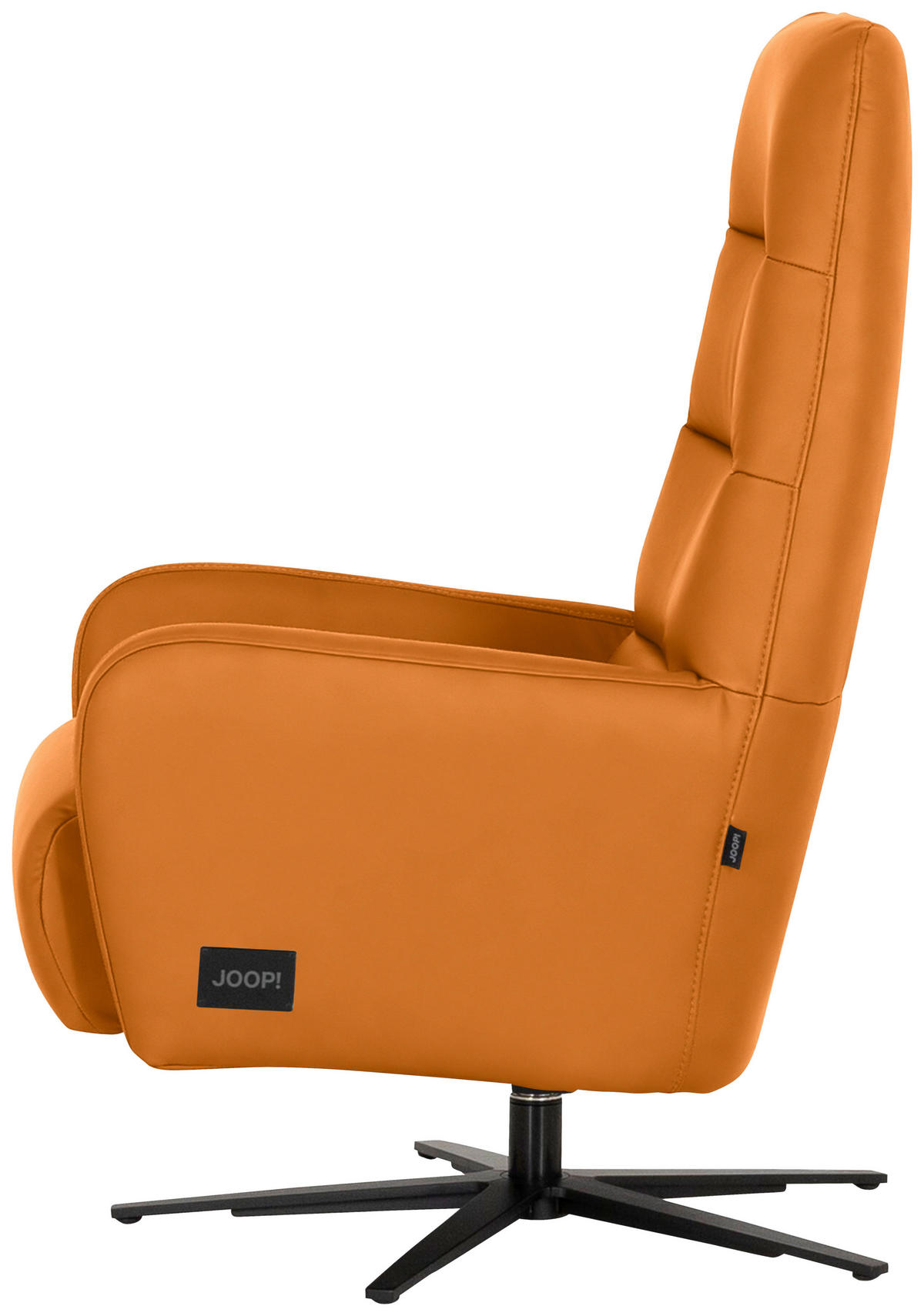 RELAXSESSEL Leder Currygelb  - Currygelb/Schwarz, Modern, Leder/Metall (66/110/83cm) - Joop!
