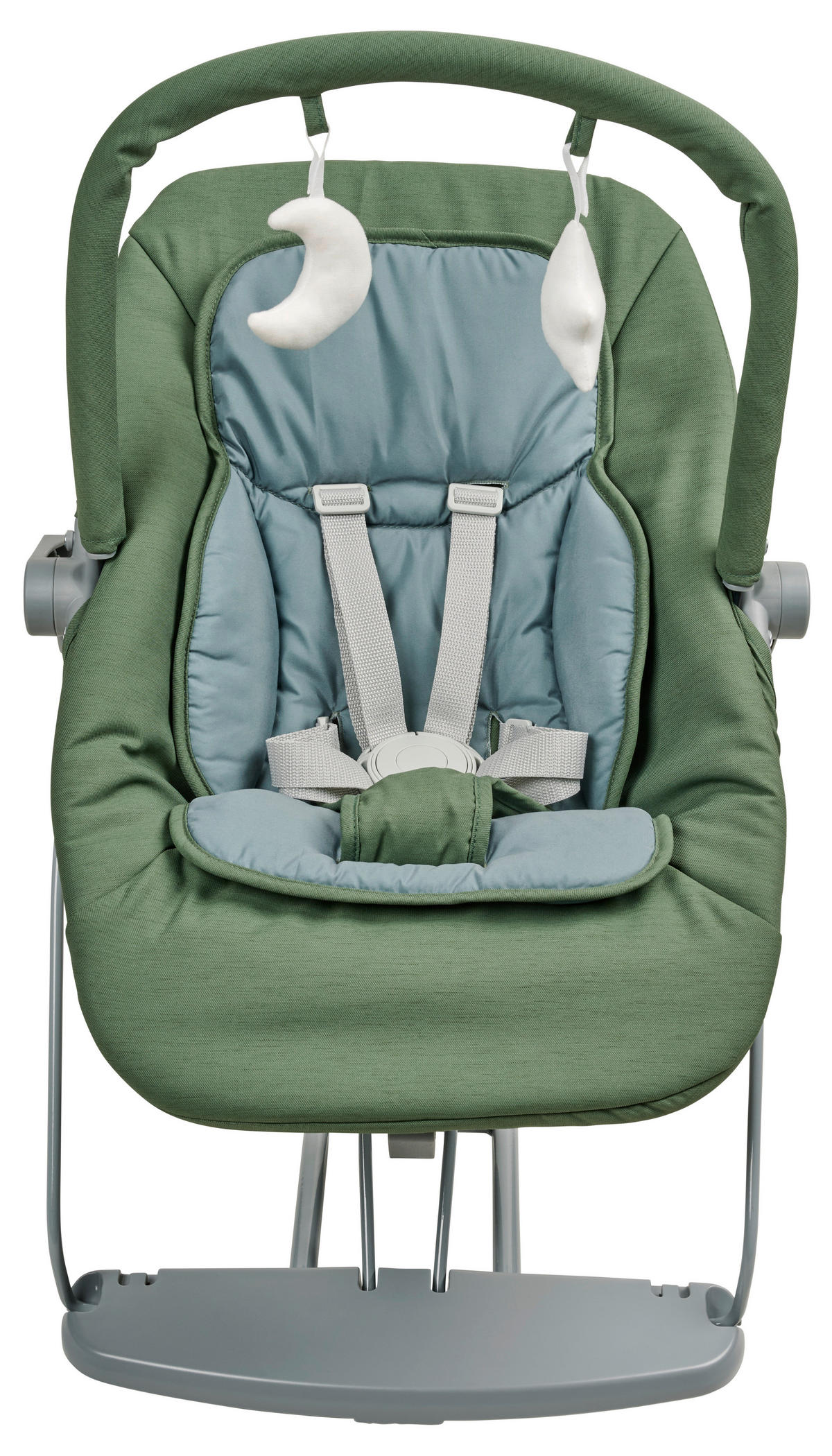 BABYSITTER  - skogsgrön/ljusgrå, Basics, metall/textil (66/45/48-58cm) - My Baby Lou