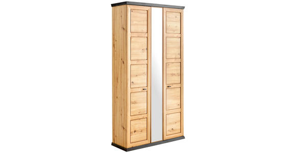 GARDEROBENSCHRANK in 103/196,5/38,5 cm - Schwarz/Eiche Artisan, LIFESTYLE, Holzwerkstoff/Metall (103/196,5/38,5cm) - Hom`in