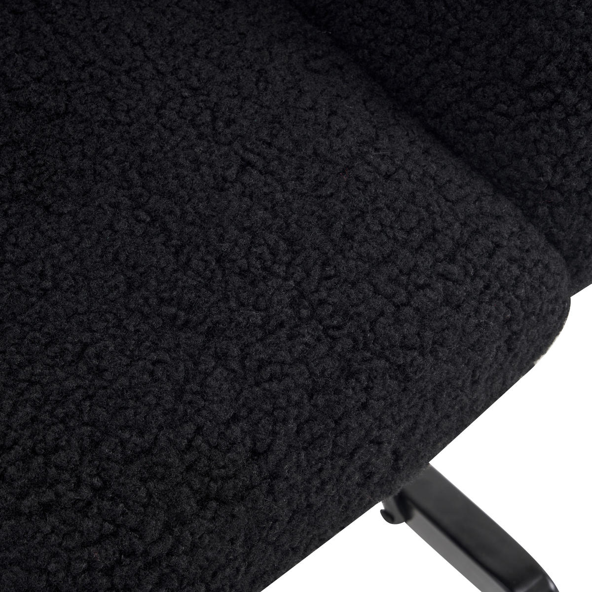 SCHAUKELSTUHL in Bouclé Schwarz  - Schwarz, MODERN, Holz/Textil (73/83/94cm) - MID.YOU