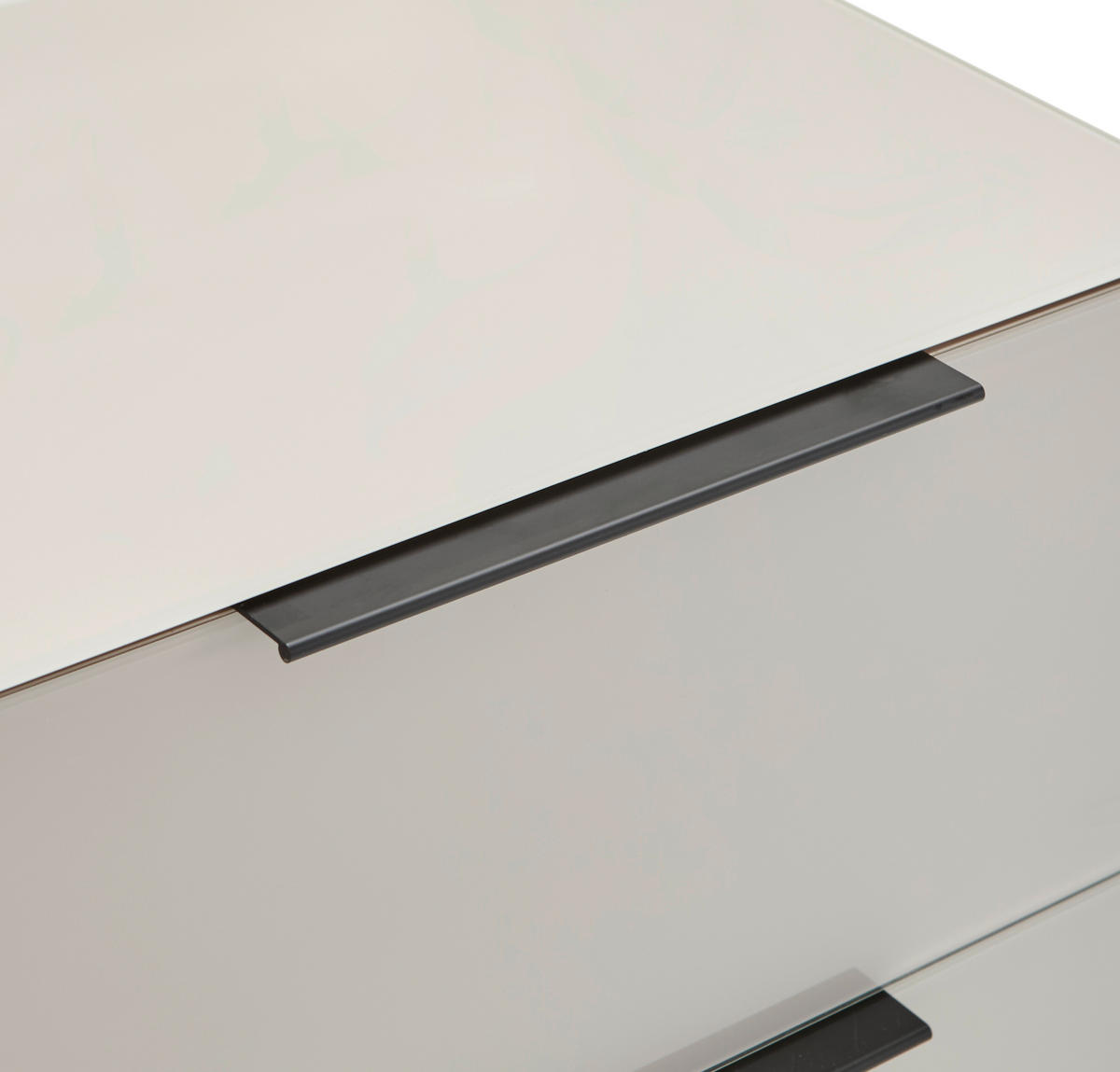 KOMMODE , 45/99,7/42 cm, 4 Schublade(n)  - Kaschmir/Schwarz, Design, Glas/Holzwerkstoff (45/99,7/42cm) - Novel