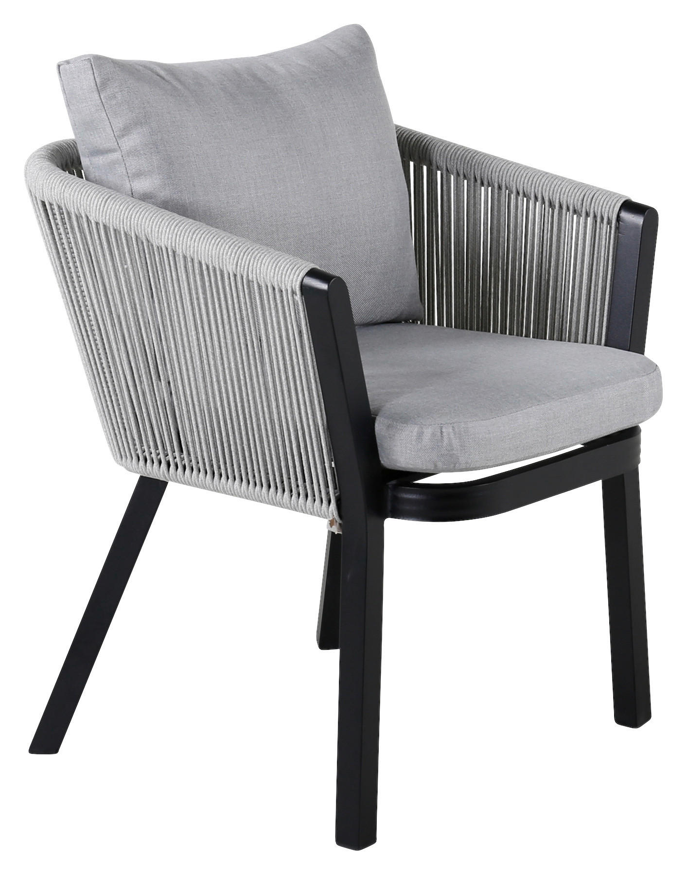 Gardenson Gartenstuhl-Set Grau, Schwarz 60x73x62.5 cm