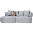 ECKSOFA  in Flachgewebe Hellgrau  166/235 cm  - Hellbraun/Hellgrau, MODERN, Kunststoff/Textil (166/235cm) - Hom`in