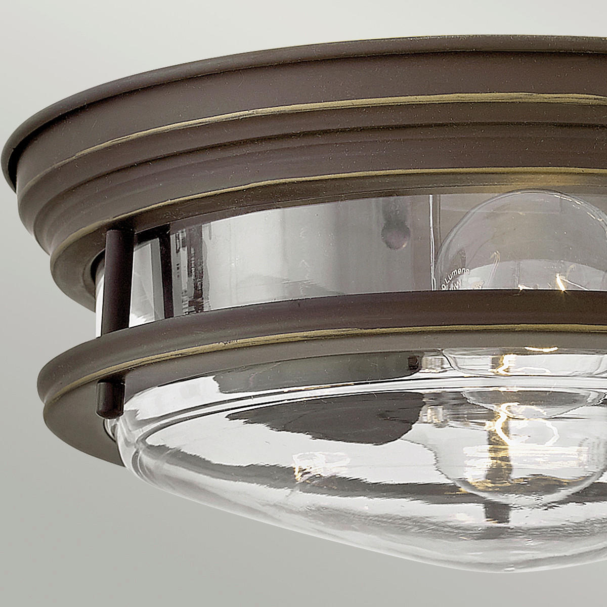 DECKENLEUCHTE Elstead Hadrian 30.5/11.7 cm   - Bronzefarben, KONVENTIONELL, Glas/Metall (30.5/11.7cm) - Elstead Lighting