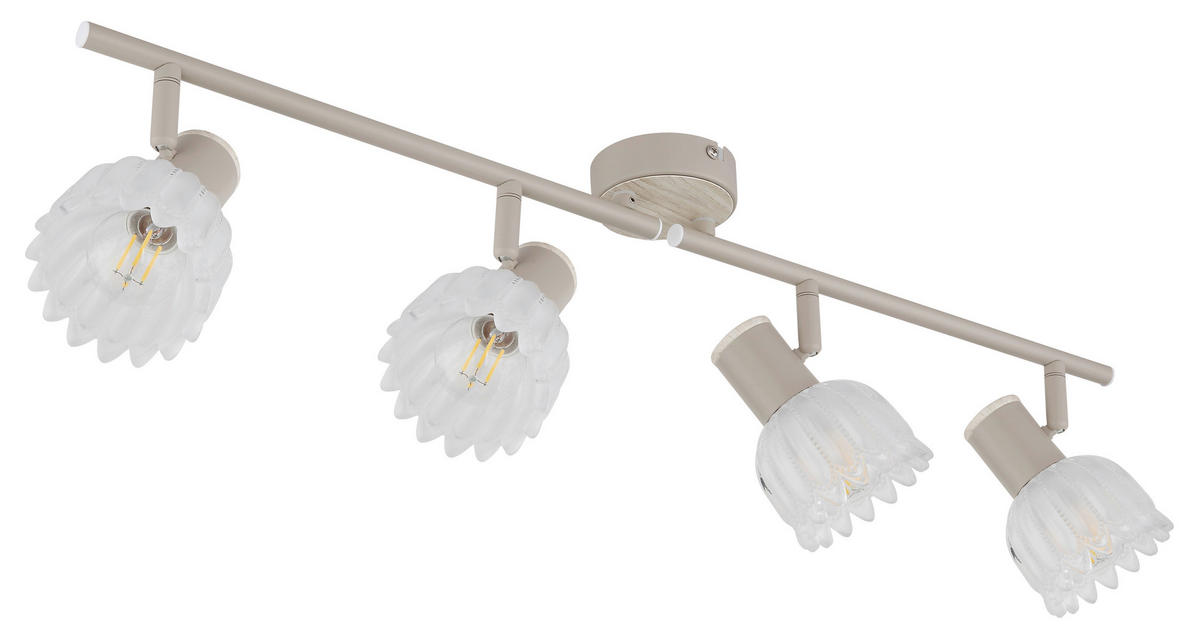 STRAHLER 70/9/15,5 cm   - Sandfarben, KONVENTIONELL, Glas/Metall (70/9/15,5cm) - Globo