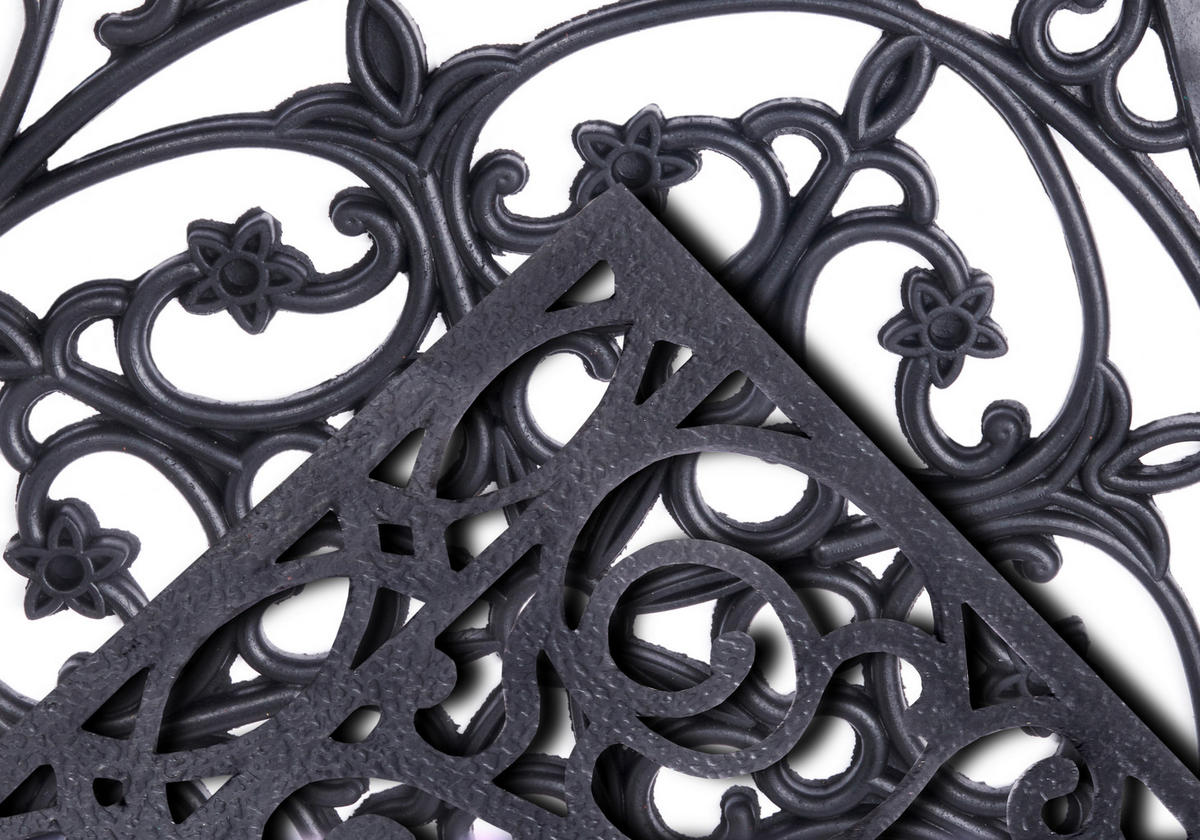 FUßMATTE  45/75 cm  Schwarz  - Schwarz, Basics, Kunststoff (45/75cm)