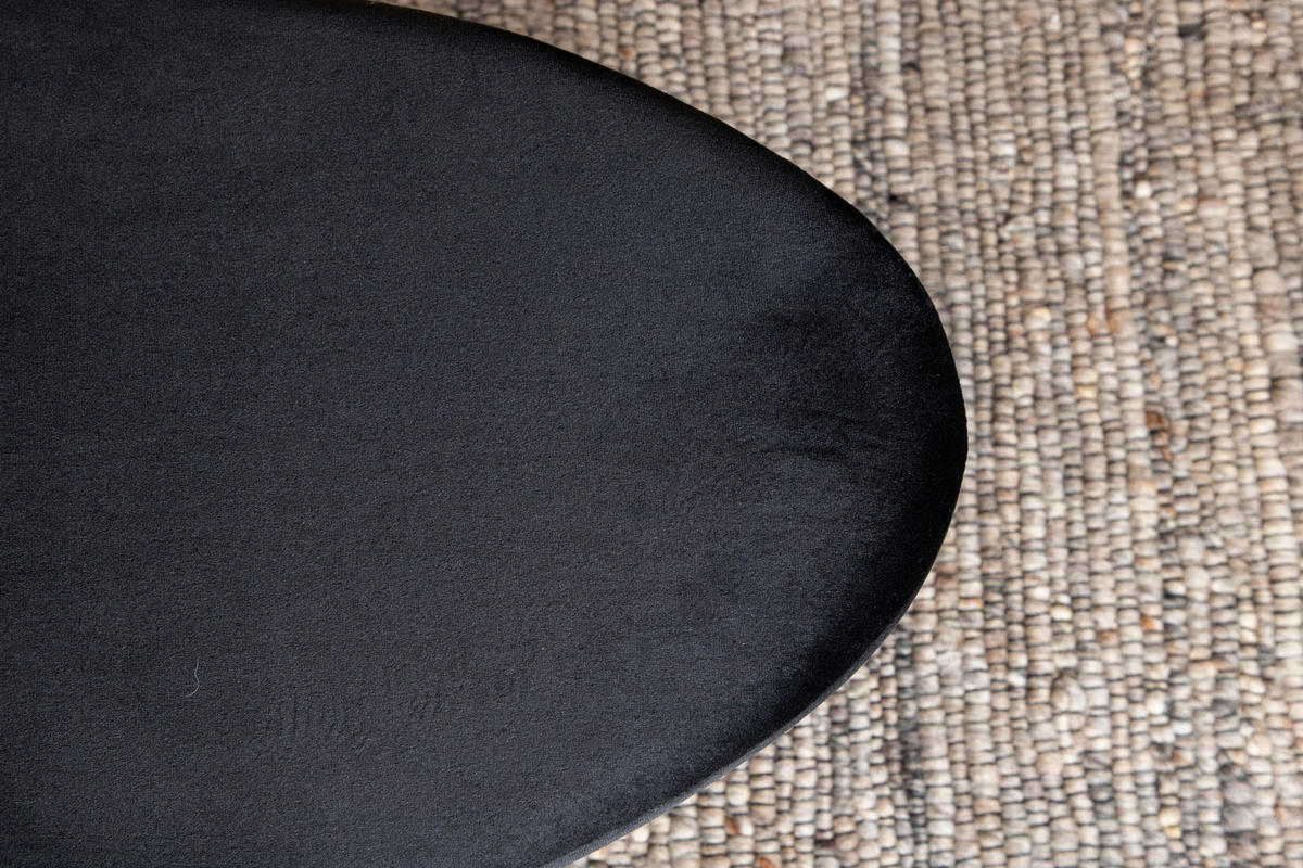 BÄNK i metall, textil svart, guldfärgad  - svart/guldfärgad, Design, metall/textil (100/41/40cm) - Livetastic