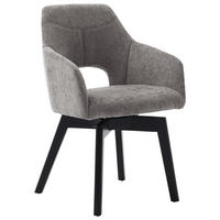 ARMLEHNSTUHL  in Mikrofaser  - Schwarz/Cappuccino, Design, Holz/Textil (57/84/57cm) - Voleo