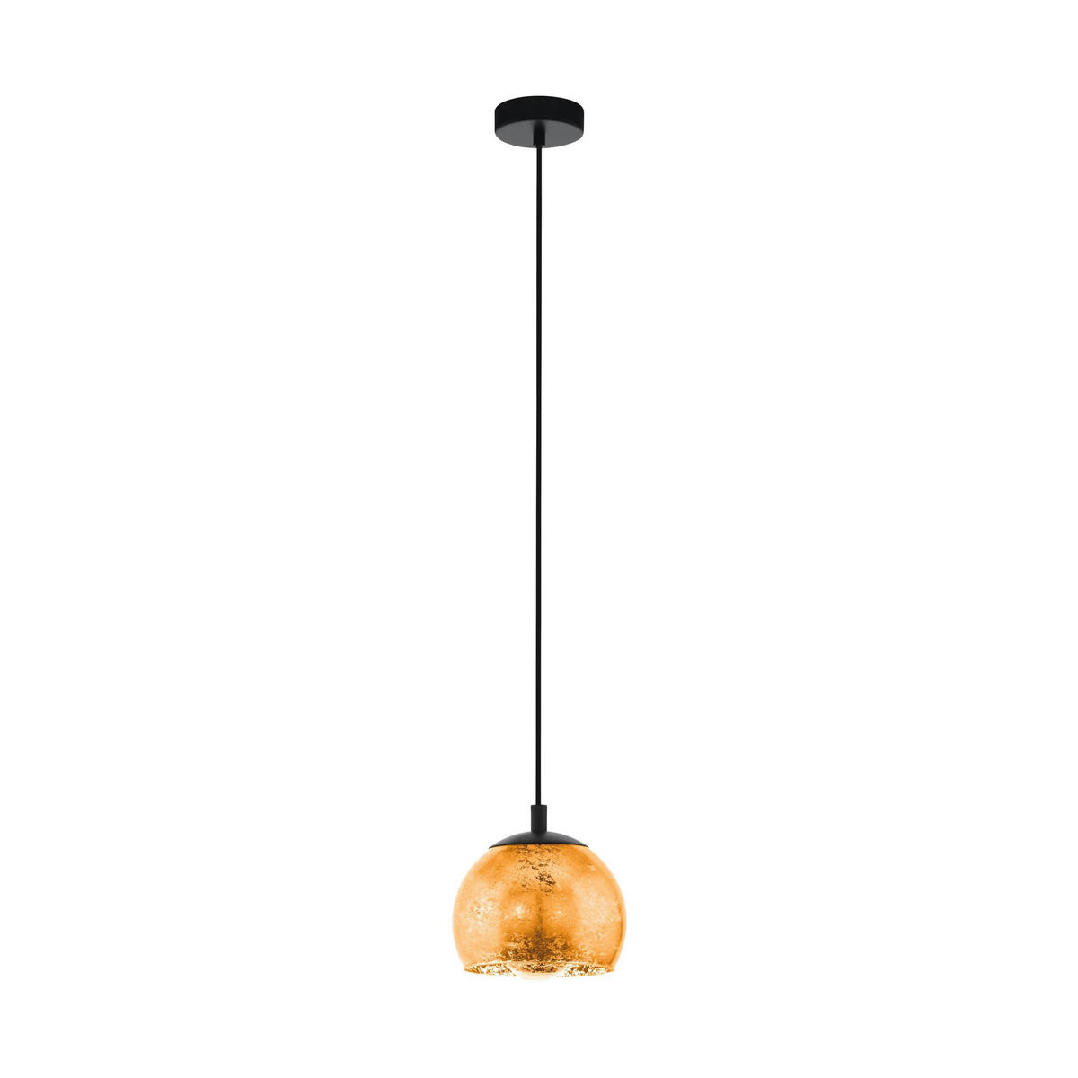 LUSTRĂ 19/110 cm  - auriu/negru, Basics, sticlă/metal (19/110cm)