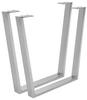 TISCHGESTELL 78/7,5/72 cm Metall Edelstahlfarben  - Edelstahlfarben, Design, Metall (78/7,5/72cm) - Valdera