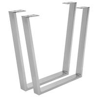 TISCHGESTELL 78/7,5/72 cm Metall Edelstahlfarben  - Edelstahlfarben, Design, Metall (78/7,5/72cm) - Valdera
