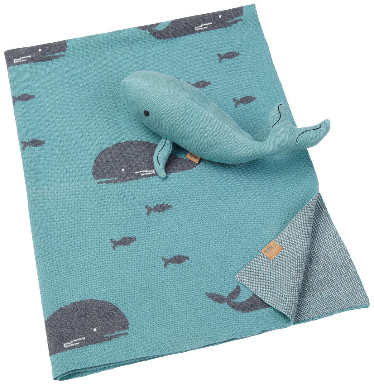 HEBKÁ DEKA S HRAČKOU, 80/100 cm - petrolej/antracitová, Basics, textil (80/100cm) - Avelia