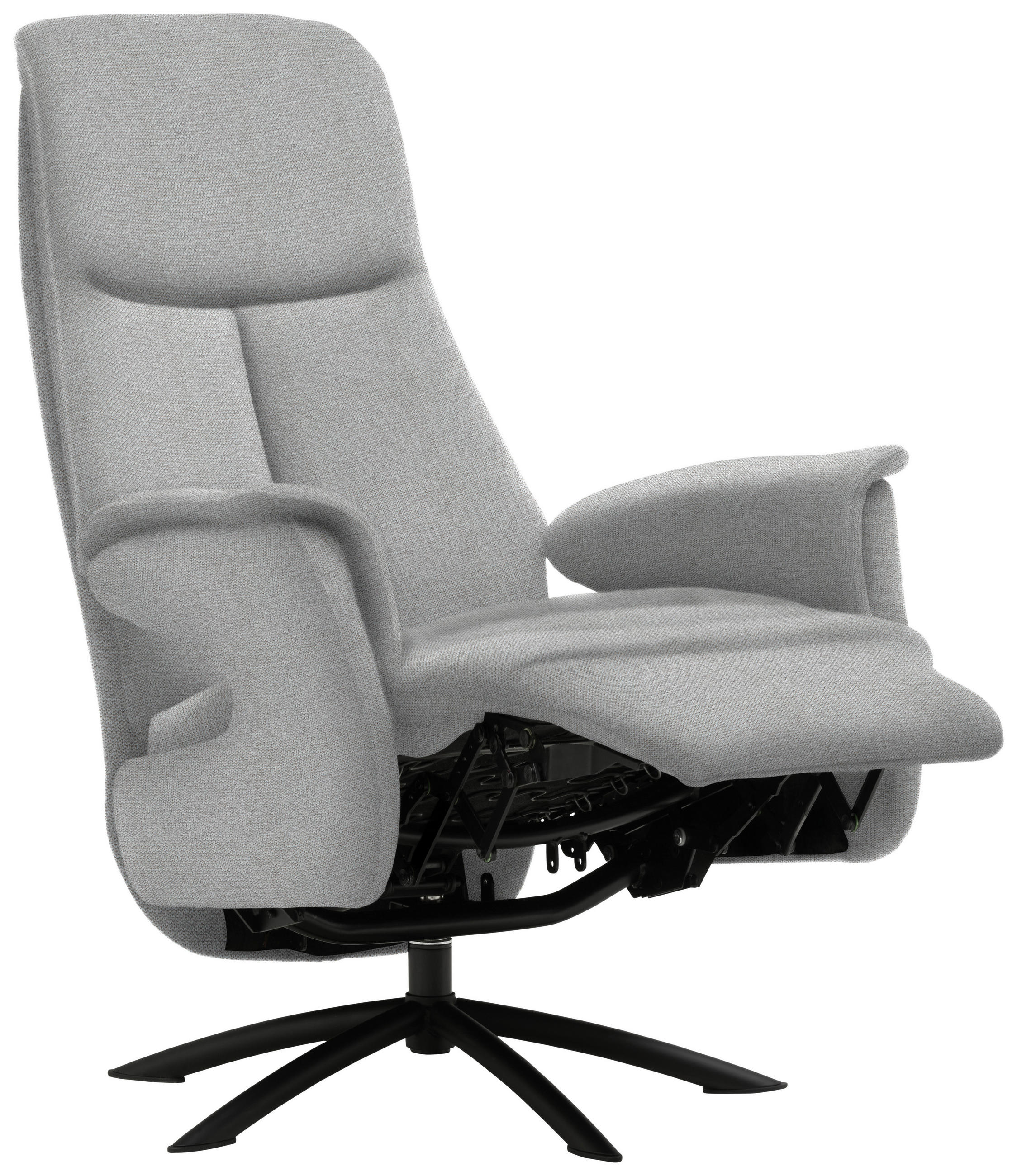 RELAXFÅTÖLJ i textil ljusgrå  - ljusgrå/svart, Design, metall/textil (73/108/86cm) - Livetastic